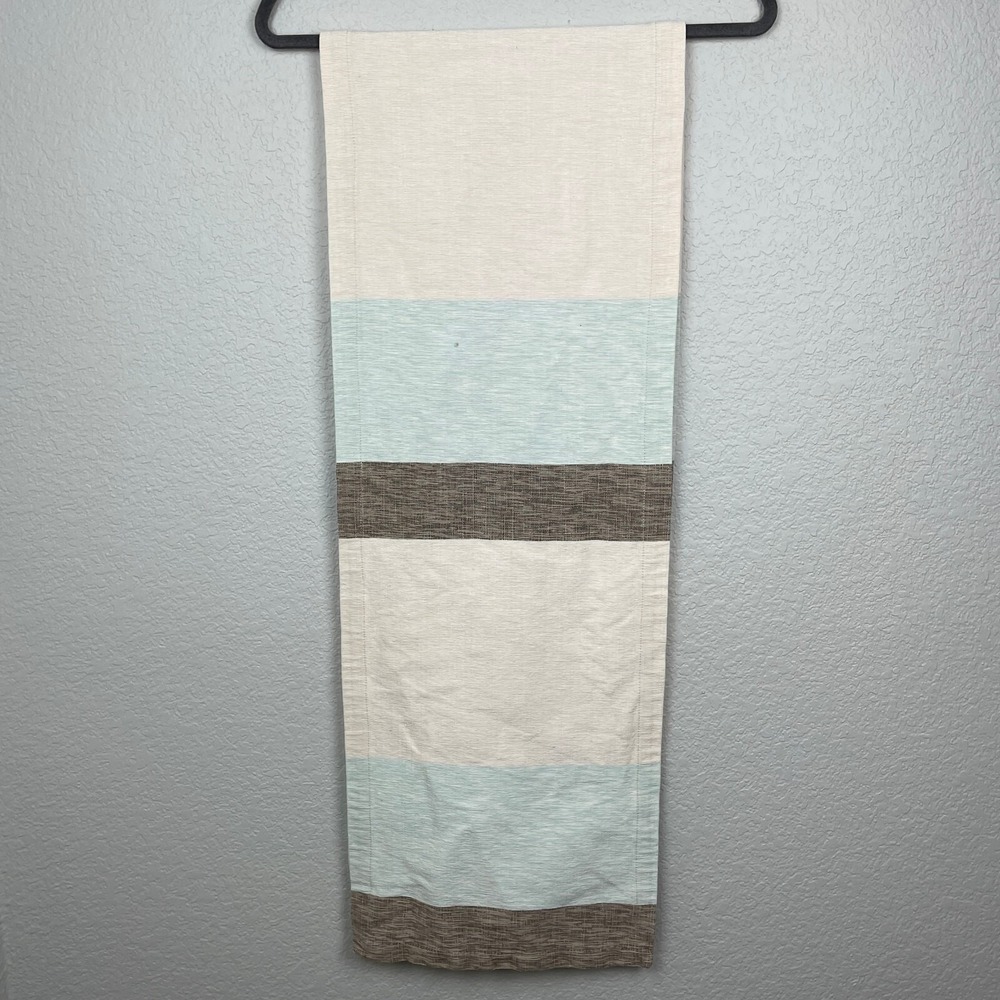 Table Runner Striped Color Block  Home 12"x70" Dining Table Pastel Spring Cotton - Picture 3 of 8